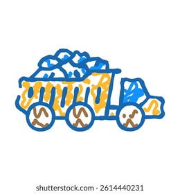 boom truck construction vehicle doodle icon sketch vector. boom truck construction vehicle sign. isolated symbol illustration