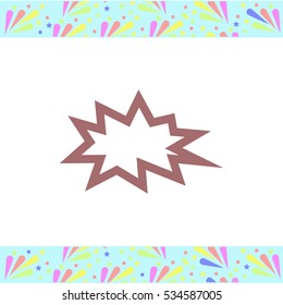 Boom vector icon on white background. Isolated illustration. Business picture.