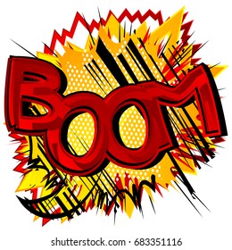 Boom! - Vector illustrated comic book style expression.