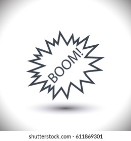 Boom vector line icon