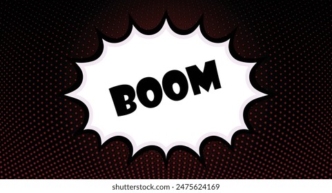 Boom Word Comic Hintergrund Illustration