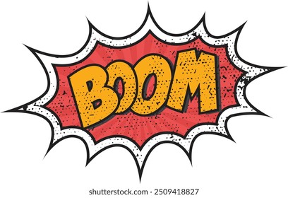 Boom word comic bubble pop art vector illustration	