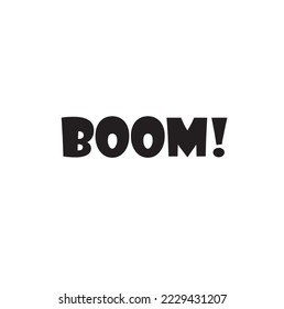 Boom word on white background.