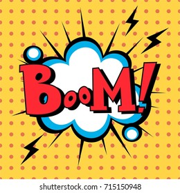BOOM! Wording Sound Effect for Comic Speech Bubble