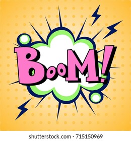 BOOM! Wording Sound Effect for Comic Speech Bubble