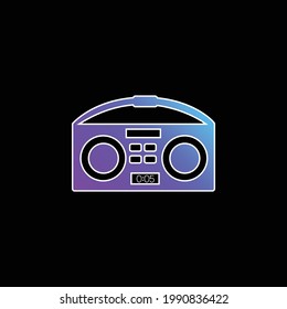 Boombox blue gradient vector icon