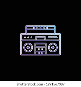 Boombox blue gradient vector icon