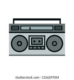 Boombox ghetto blaster icon. Clipart image isolated on white background