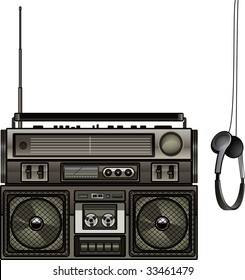 Boombox & Headphones