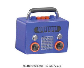 boombox Symbol 3D-Illustration rendern