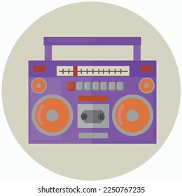 Boombox icon clipart isolated vector illustration