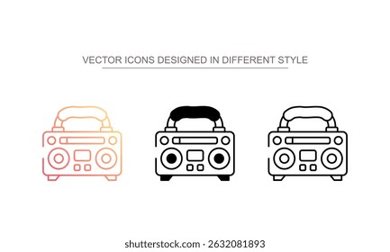 Design de ícone de caixa de bombordo com ilustração de estoque de fundo branco