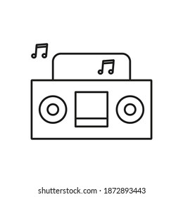boombox icon element of camping icon for mobile concept and web apps. Thin line boombox icon can be used for web and mobile. Premium icon on white background
