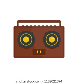 Boombox icon. Flat illustration of boombox vector icon for web design