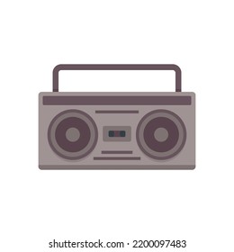 Boombox icon. Flat illustration of boombox vector icon isolated on white background