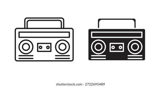 Boombox-Symbol, einzelne Vektorgrafik. Vektorpiktogramm für Web und App