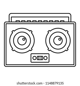 Boombox icon. Outline boombox vector icon for web design isolated on white background