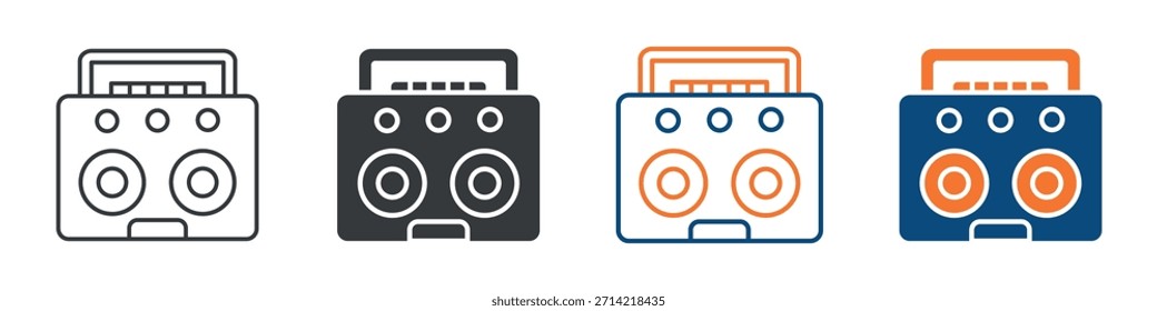 Boombox-Symbol Sammlung mehrerer Stile festlegen