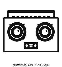 Boombox icon. Simple illustration of boombox vector icon for web design isolated on white background