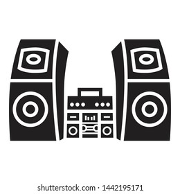 Boombox icon. Simple illustration of boombox vector icon for web design isolated on white background