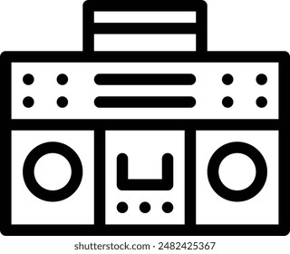 boombox icon. Thin Linear Style Design Isolated On White Background