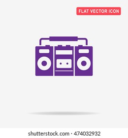 Boombox icon. Vector concept illustration for design.