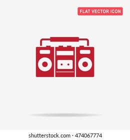 Boombox icon. Vector concept illustration for design.