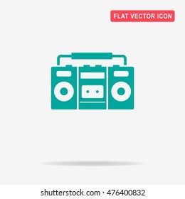 Boombox icon. Vector concept illustration for design.