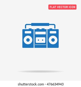 Boombox icon. Vector concept illustration for design.