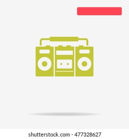 Boombox icon. Vector concept illustration for design.