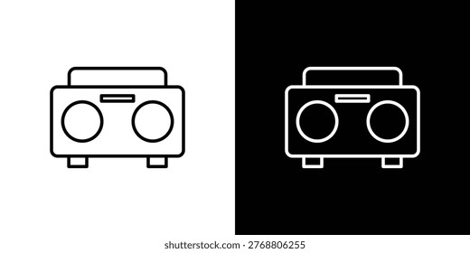 Boombox icon vector, editable icons. EPS10