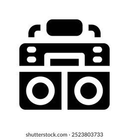 ícone boombox. ícone de glifos vetoriais para o seu site, celular, apresentação e design de logotipo.