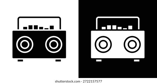 Boombox-Symbol, Vektorgrafik - Vektorsymbole mit hoher Qualität in schwarzem Stil