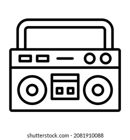 Boombox icon vector image. Can also be used for web apps, mobile apps and print media.