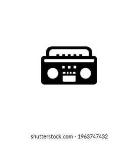 Boombox icon vector on a white background