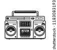 boombox outline