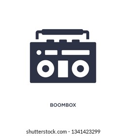 boombox isolated icon. Simple element illustration from creative pocess concept. boombox editable logo symbol design on white background. Can be use for web and mobile.