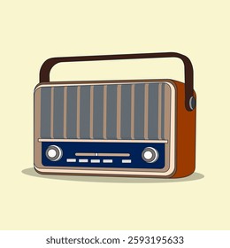 Boombox Radio Music Cartoon Vector Illustration