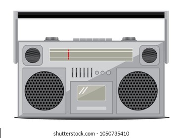 boombox radio stereo on white background. flat design. vector illustration/eps10