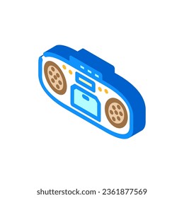 boombox retro music isometric icon vector. boombox retro music sign. isolated symbol illustration