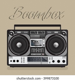 Boombox, tape recorder illustration vector. stock. bass