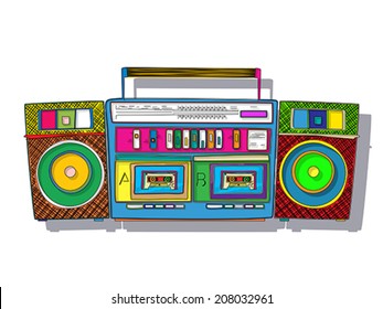 Boombox vector.