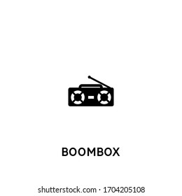 boombox vector icon. boombox black sign on white background. boombox icon for web and app