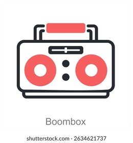 boombox vector icon concept design