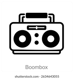 boombox vector icon concept design