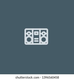 Boombox vector icon. Boombox concept stroke symbol design. Thin graphic elements vector illustration, outline pattern for your web site design, logo, UI. EPS 10.