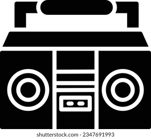 Boombox Vector Icon Glyph Style