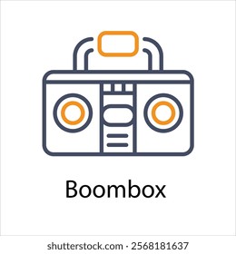 Boombox Vector icon stock illustration