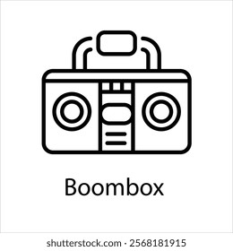 Boombox Vector icon stock illustration