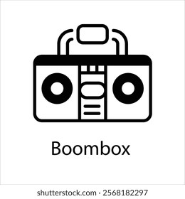 Boombox Vector icon stock illustration